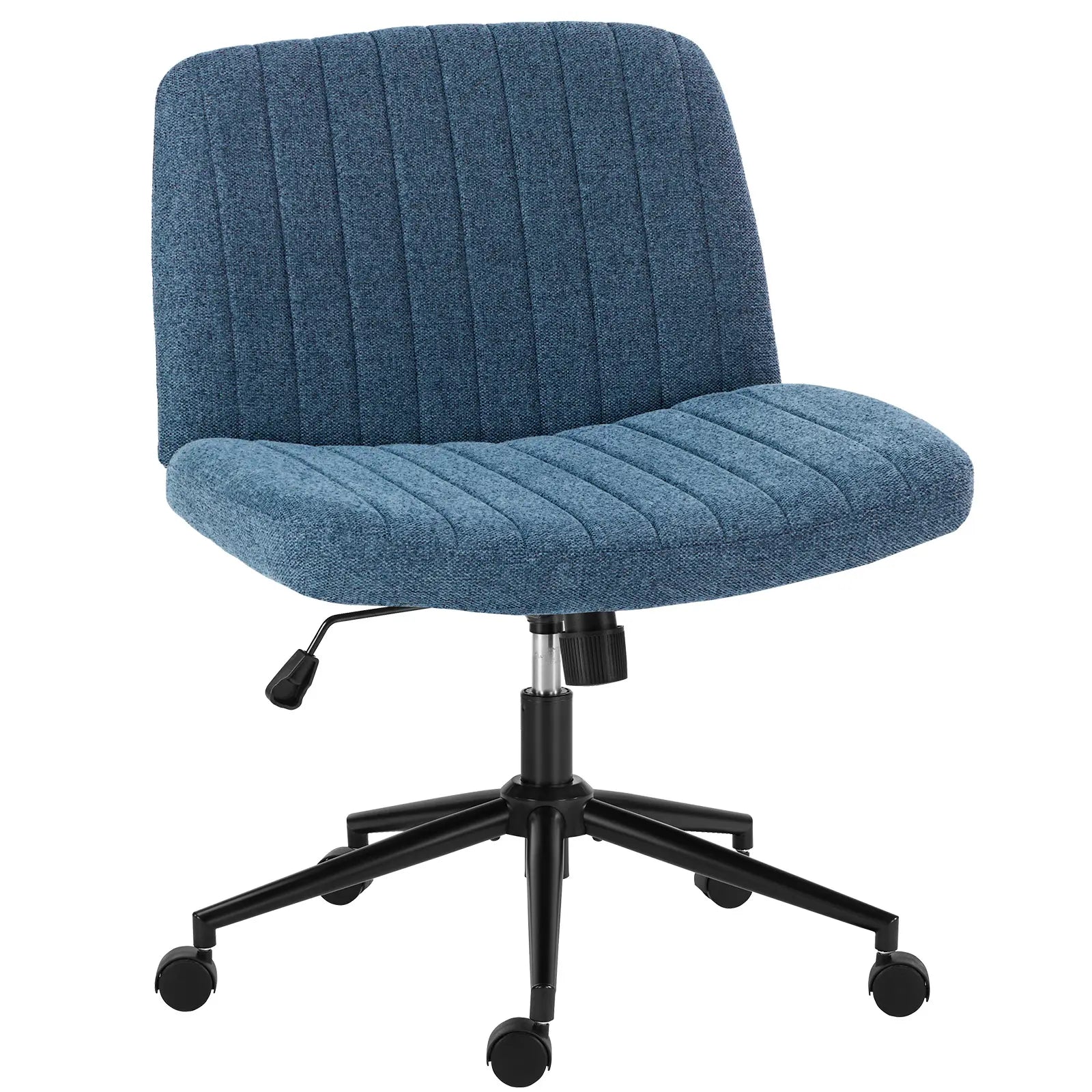 Criss Cross Armless Desk Chair with Enhanced Seat Cushion - Swivel Office Chair for Home and Work, Ideal Christmas Gift
