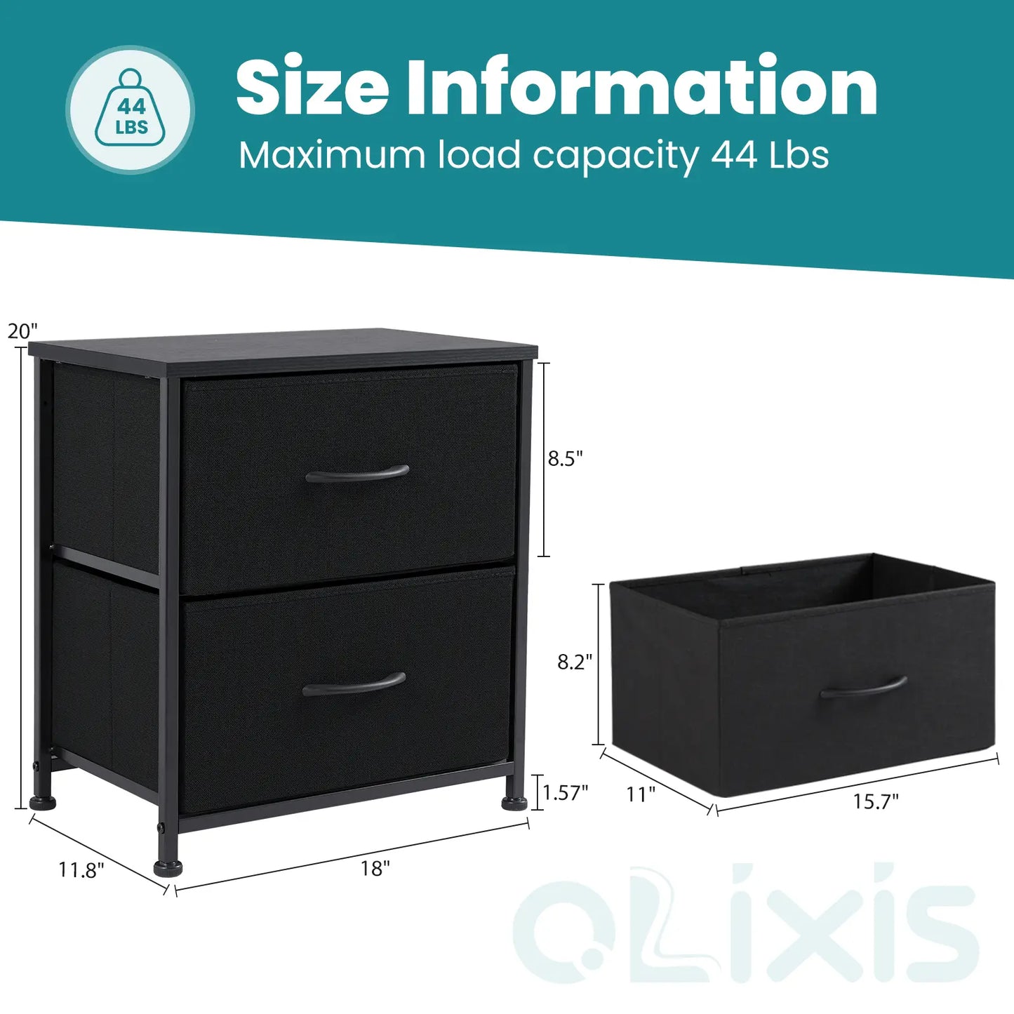 【Deals for You】 Nightstand with 2 Fabric Drawers, Dresser, Side Table, End Table, Bedside Table, Night Stands, Bedroom Furniture for Living Room, Entryway, Nursery, Closet