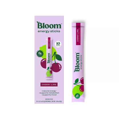 BLOOM NUTRITION Natural Energy Stick Packs - 10Pk