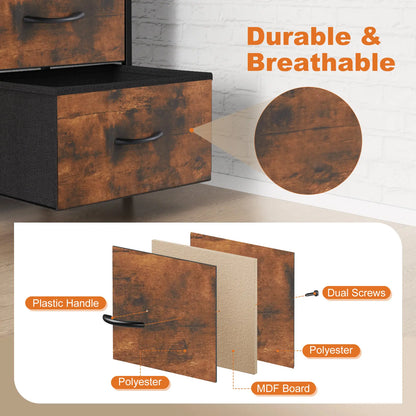 【Deals for You】 Nightstand with 2 Fabric Drawers, Dresser, Side Table, End Table, Bedside Table, Night Stands, Bedroom Furniture for Living Room, Entryway, Nursery, Closet