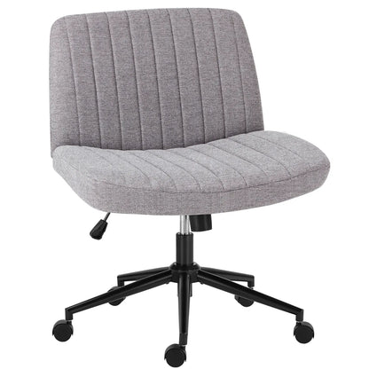 Criss Cross Armless Desk Chair with Enhanced Seat Cushion - Swivel Office Chair for Home and Work, Ideal Christmas Gift