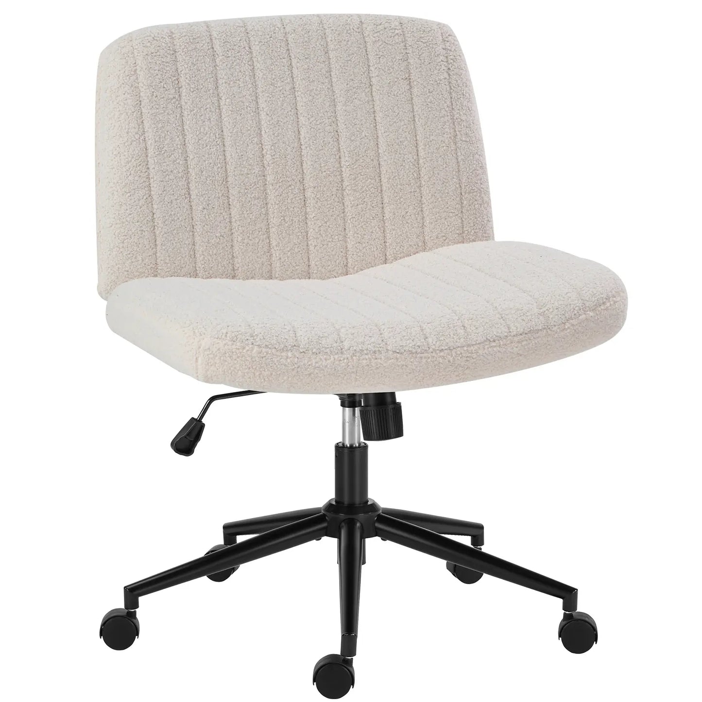 Criss Cross Armless Desk Chair with Enhanced Seat Cushion - Swivel Office Chair for Home and Work, Ideal Christmas Gift