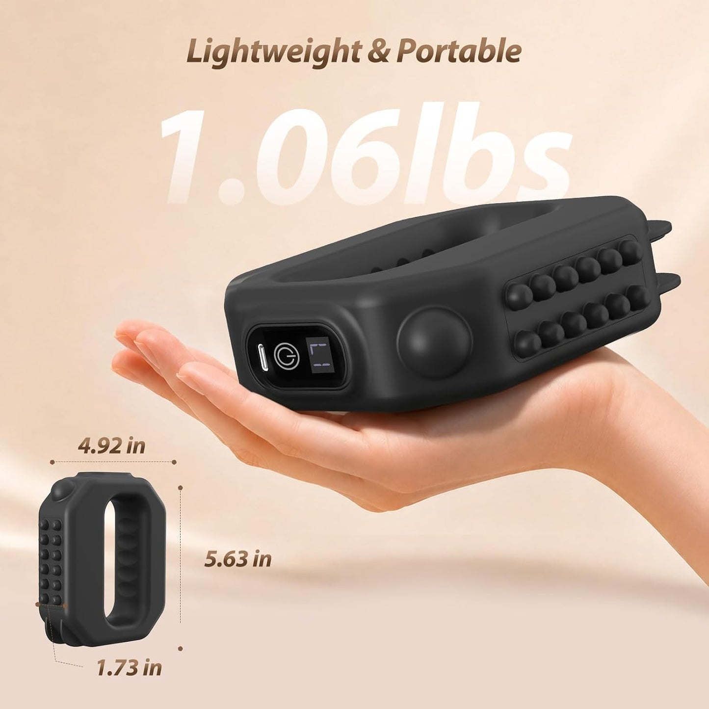 R10 Fascia Ring Massager, Multifunctional Full-Body Massager, Hands-Free Electric Massager, Ergonomic Design with Waist Belt, Adjustable Massage Modes, 3 Modes & 6 Intensities