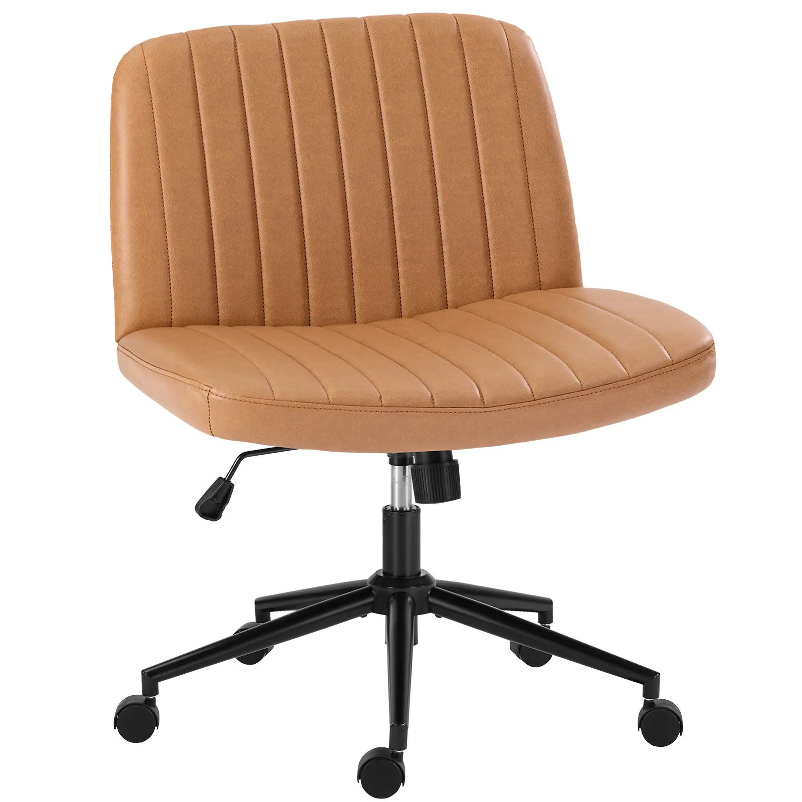 Criss Cross Armless Desk Chair with Enhanced Seat Cushion - Swivel Office Chair for Home and Work, Ideal Christmas Gift