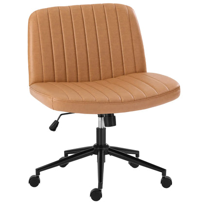 Criss Cross Armless Desk Chair with Enhanced Seat Cushion - Swivel Office Chair for Home and Work, Ideal Christmas Gift