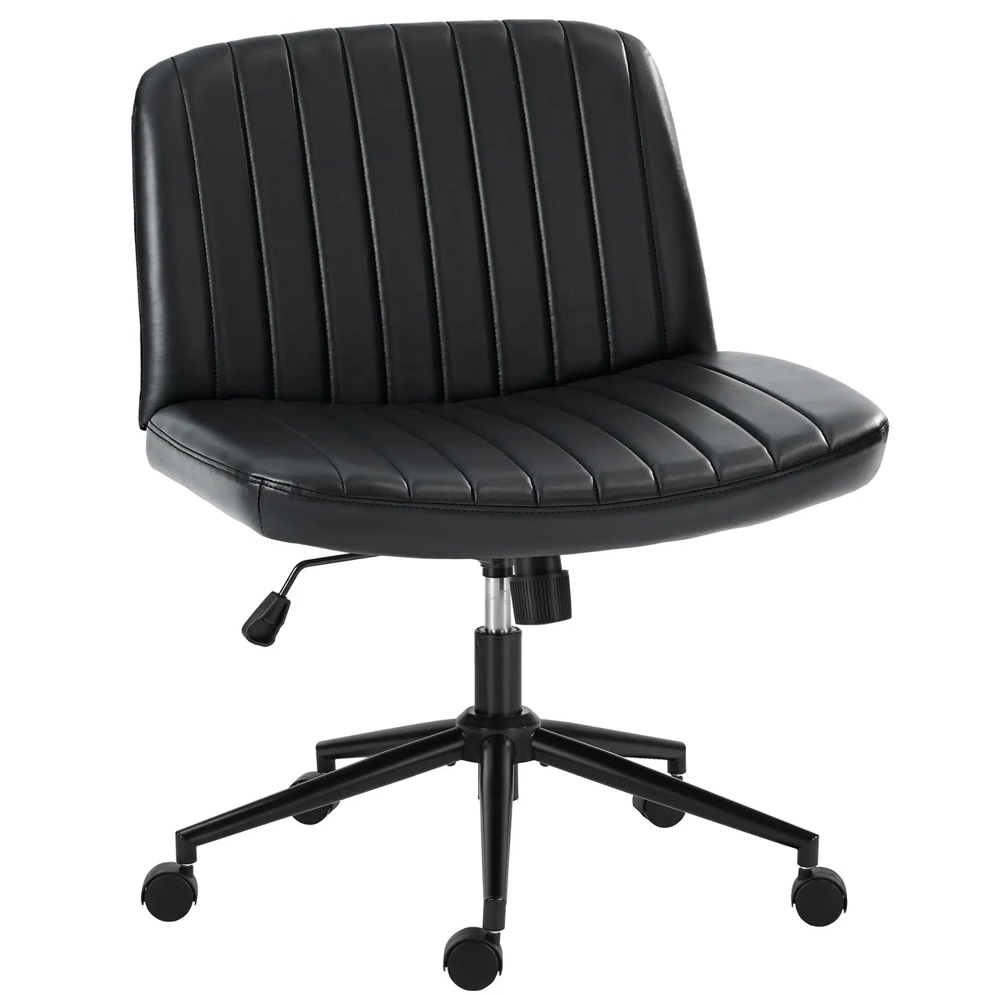 Criss Cross Armless Desk Chair with Enhanced Seat Cushion - Swivel Office Chair for Home and Work, Ideal Christmas Gift