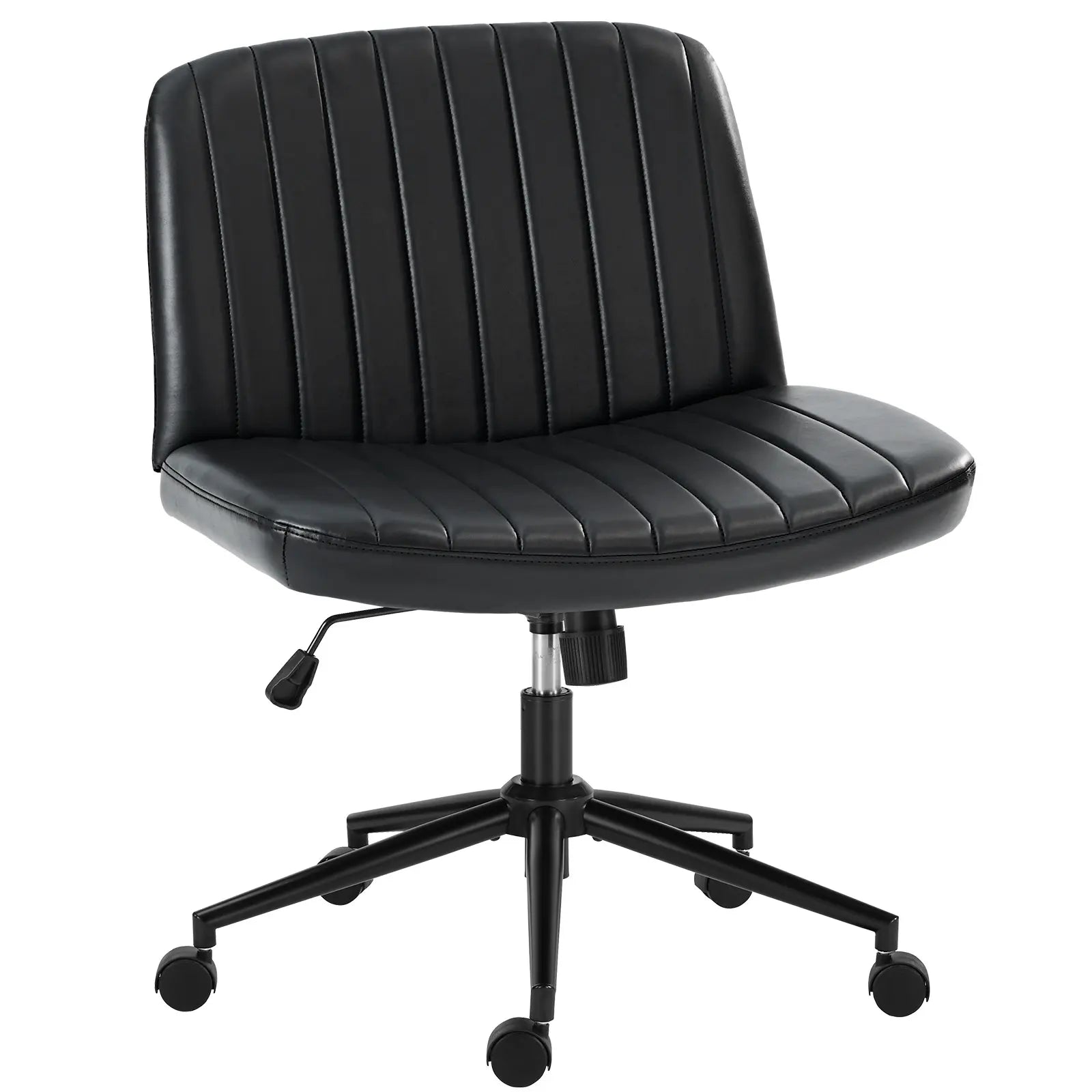 Criss Cross Armless Desk Chair with Enhanced Seat Cushion - Swivel Office Chair for Home and Work, Ideal Christmas Gift