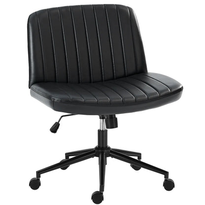 Criss Cross Armless Desk Chair with Enhanced Seat Cushion - Swivel Office Chair for Home and Work, Ideal Christmas Gift