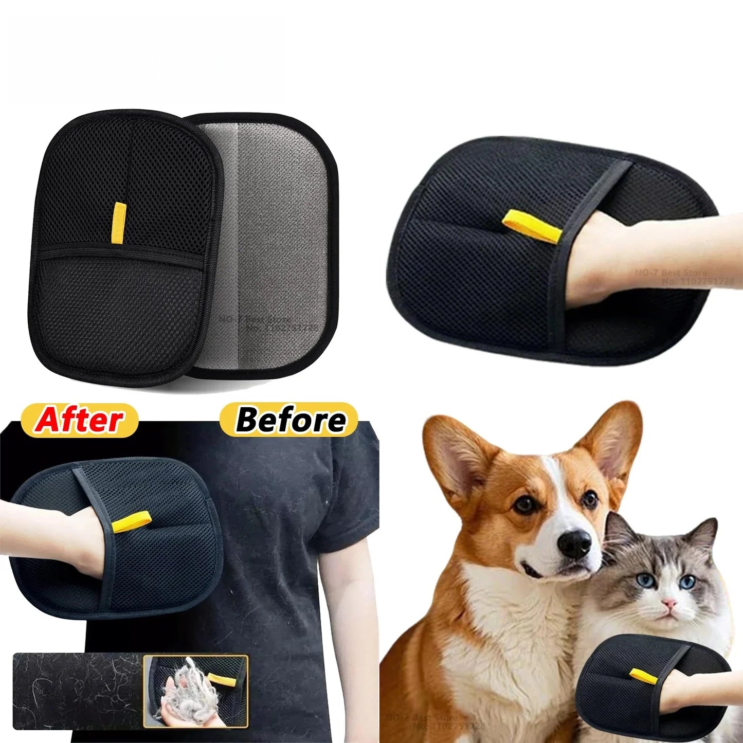 Revolutionary Pet Hair Removal Gloves - Reusable, Electrostatic, Double-Sided Cleaning Solution for Effortless Pet Hair Cleanup