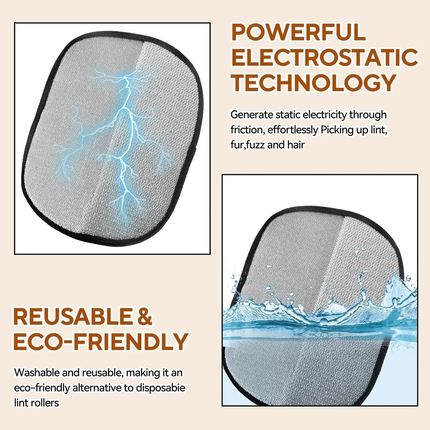 Revolutionary Pet Hair Removal Gloves - Reusable, Electrostatic, Double-Sided Cleaning Solution for Effortless Pet Hair Cleanup