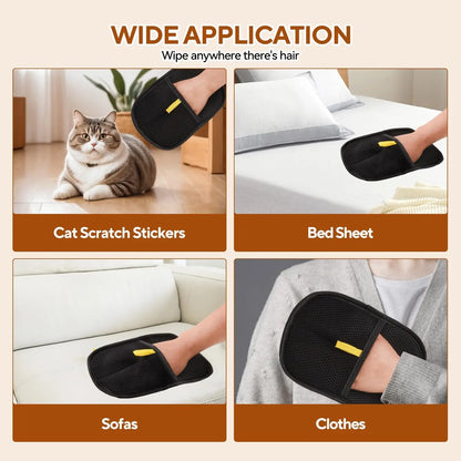 Revolutionary Pet Hair Removal Gloves - Reusable, Electrostatic, Double-Sided Cleaning Solution for Effortless Pet Hair Cleanup