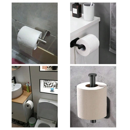 Wall-Mounted Toilet Paper Holder, Toilet Paper Organizer, Toilet Paper Storage Rack, Self-Adhesive Stainless Steel Toilet Paper Dispenser for Kitchen and Bathroom, Durable and Convenient Bathroom Accessories #GLOBAL PICKS