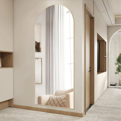 Furnichic Haven - Full Length Mirror with Stand Wall Mirror, Aluminum Frame Sturdy Structure, Room Decor Minimalist
