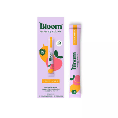 BLOOM NUTRITION Natural Energy Stick Packs - 10Pk